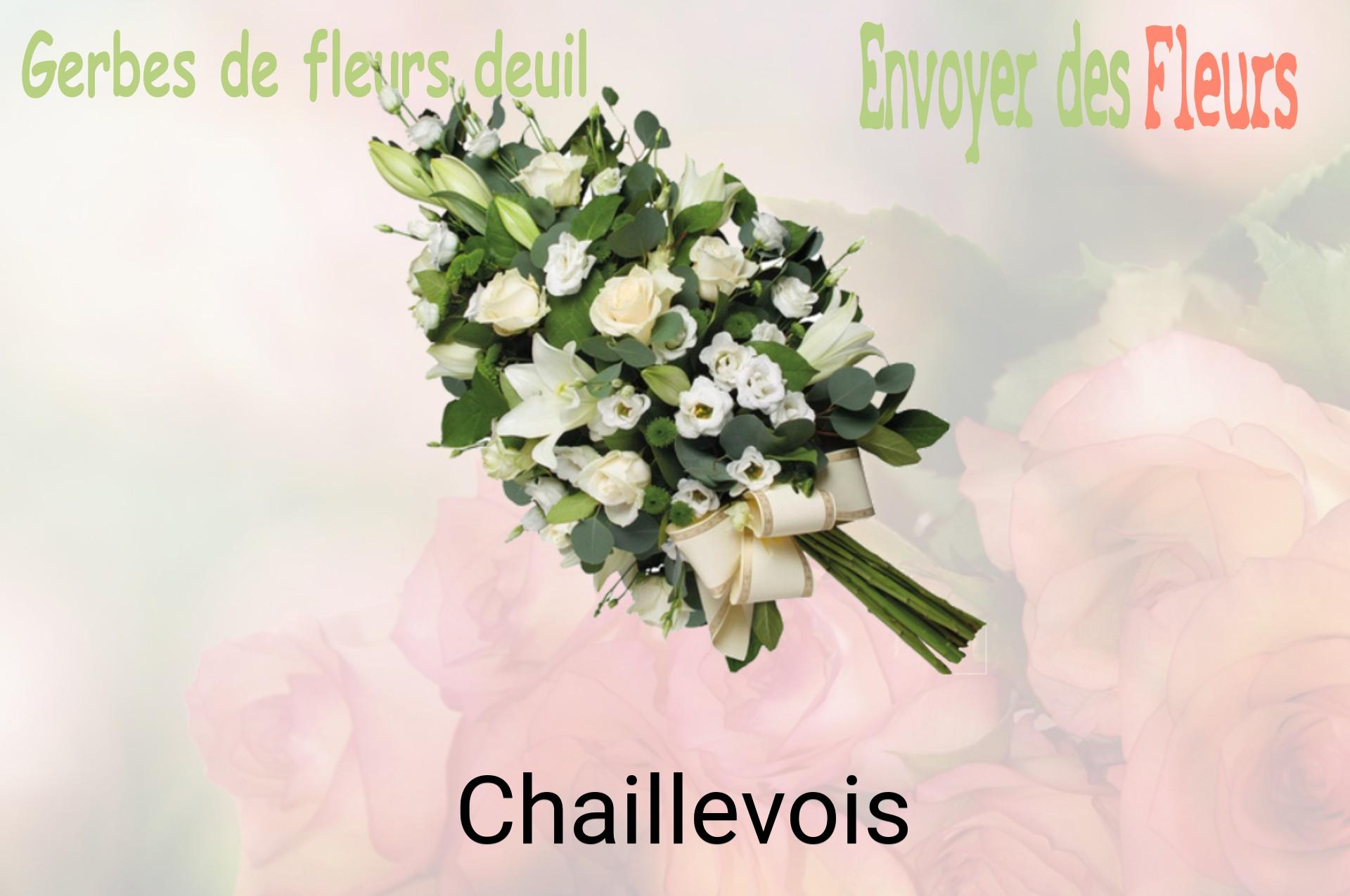 Gerbe de fleurs de deuil livrée à Chaillevois